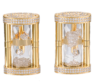 Jacob & Co. Jewelry Men's Cufflinks Diamond & Yellow Gold HourglassCufflinks 90917310