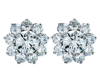 Jacob & Co. Jewelry Bridal Cluster Floral Earrings 90608566
