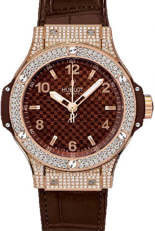 Hublot Big Bang 38 MM Red Gold Cappuccino Diamonds 361.PC.3380.LR.1704