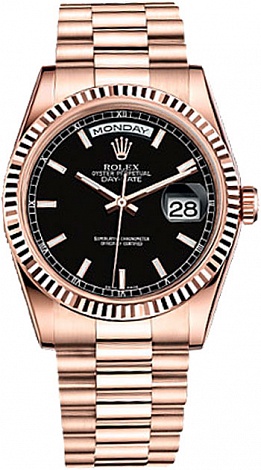 Rolex Day-Date 36mm Everose Gold 118235 bd Rolex Day-Date 36mm Everose Gold 118235 bd