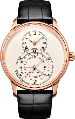 Jaquet Droz Legend Geneva Grande Seconde Dual Time Ivory Enamel J016033200 Jaquet Droz Legend Geneva Grande Seconde Dual Time Ivory Enamel J016033200
