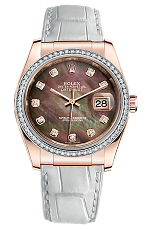 Rolex Архив Rolex Oyster 36 mm Everose gold diamonds 116185-0004