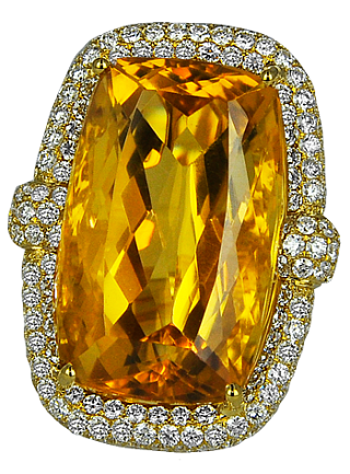 Jacob & Co. Jewelry High Jewelry Citrine Diamond Ring 91327318