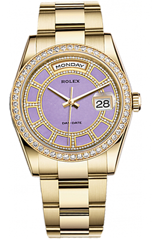 Rolex Архив Rolex 36 mm yellow gold of lavender jade 118348-0190 Rolex Архив Rolex 36 mm yellow gold of lavender jade 118348-0190