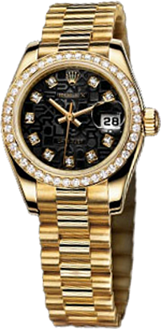 Rolex Архив Rolex Lady 26 mm Yellow gold 179138 Black D