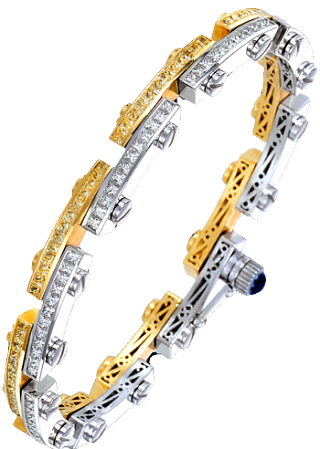 Jacob & Co. Jewelry Men's Bracelets Princess-Cut Interlink Diamond Bracelet 90401618