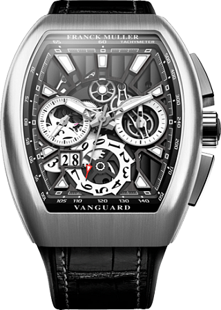 Franck Muller Vanguard Grand Date White Gold Black V 45 CC GD SQT BR B