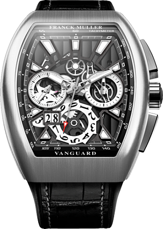 Franck Muller Vanguard Grand Date White Gold Black V 45 CC GD SQT BR B Franck Muller Vanguard Grand Date White Gold Black V 45 CC GD SQT BR B