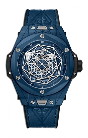 Hublot Архив Hublot Sang Bleu Ceramic Blue 45 mm 415.EX.7179.VR.MXM19