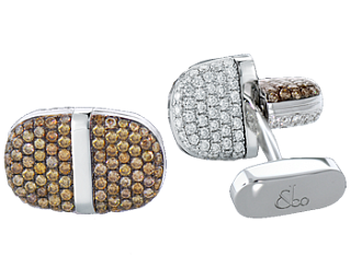 Jacob & Co. Jewelry Men's Cufflinks Cognac & White Diamond Flip Cufflinks 91121649 Jacob & Co. Jewelry Men's Cufflinks Cognac & White Diamond Flip Cufflinks 91121649
