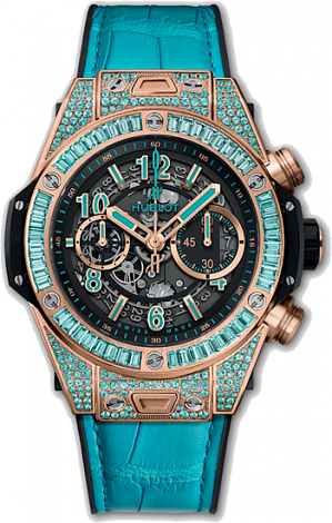 Hublot Архив Hublot Unico King Gold Paraiba 45 mm 411.OX.1189.LR.0919 Hublot Архив Hublot Unico King Gold Paraiba 45 mm 411.OX.1189.LR.0919