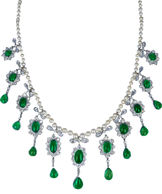 Jacob & Co. Jewelry High Jewelry Emerald Pearl Necklace 91226065 Jacob & Co. Jewelry High Jewelry Emerald Pearl Necklace 91226065