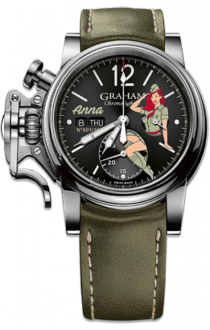 Graham Chronofighter 1695 Vintage NOSE ART LTD Anna 2CVAS.B22A