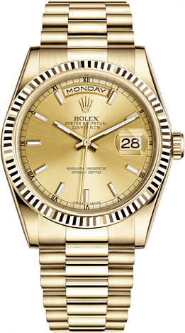 Rolex Архив Rolex 36mm Yellow Gold 118238