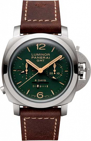 PANERAI LUMINOR 1950 Chrono Monopulsante 8 Days GMT Titanio PAM00737 PANERAI LUMINOR 1950 Chrono Monopulsante 8 Days GMT Titanio PAM00737