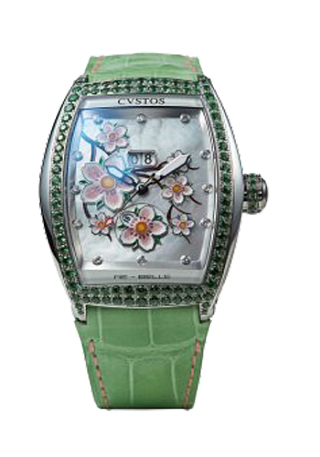 Cvstos Re-Belle Sakura steel green tsavorites Cvstos Re-Belle Sakura steel green tsavorites