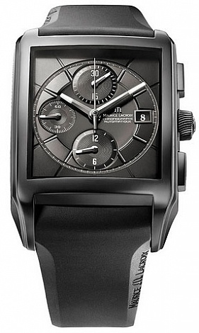 Maurice Lacroix Архив Maurice Lacroix Rectangular Chronograph Full Black PT6197-SS001-331 Maurice Lacroix Архив Maurice Lacroix Rectangular Chronograph Full Black PT6197-SS001-331
