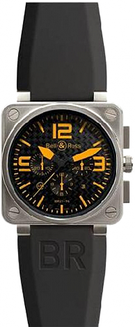 Bell & Ross Aviation BR Instrument BR 01-94 46mm Chronograph BR 01-94 TitaniumOrange Rubber