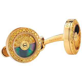 Jacob & Co. Jewelry Men's Cufflinks Fancy Yellow Diamond Rotor Cufflinks 91123026 Jacob & Co. Jewelry Men's Cufflinks Fancy Yellow Diamond Rotor Cufflinks 91123026