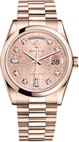 Rolex Day-Date 36mm Everose Gold 118205F-0004 Rolex Day-Date 36mm Everose Gold 118205F-0004