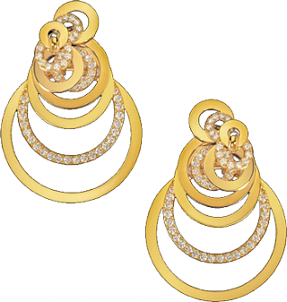 De Grisogono Jewelry Gypsy Collection "Gypsy" Серьги 10096/01