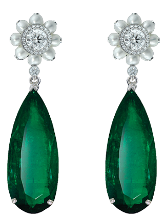 Jacob & Co. Jewelry High Jewelry Emerald Diamond Earrings 91121838