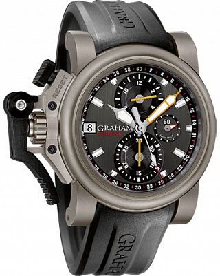 Graham Chronofighter Oversize Titanium Airwing Gun Metal 2OVKT.T01A