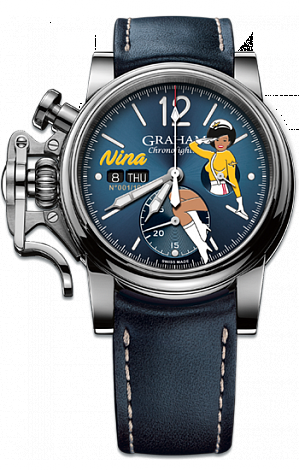 Graham Chronofighter 1695 Vintage NOSE ART LTD Nina 2CVAS.U04A