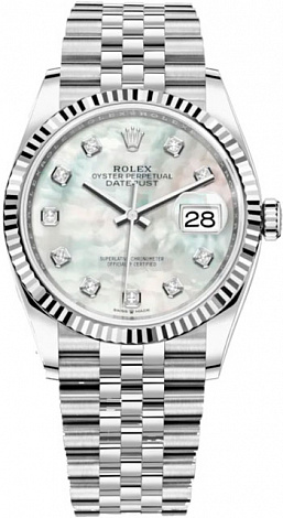 Rolex Datejust 36,39,41 mm 36mm Steel and White Gold 126234-0019 Rolex Datejust 36,39,41 mm 36mm Steel and White Gold 126234-0019