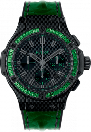 Hublot Big Bang 44 MM Carbon Bezel Baguette Tsavorites 301.QX.1791.HR.1922 Hublot Big Bang 44 MM Carbon Bezel Baguette Tsavorites 301.QX.1791.HR.1922