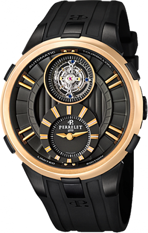 Perrelet Turbine Tourbillon Black & Gold A3035/1 Perrelet Turbine Tourbillon Black & Gold A3035/1