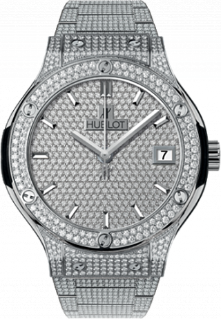 Hublot Classic Fusion Titanium Bracelet Full Pavé 38mm 565.NX.9010.NX.3704