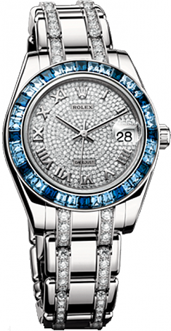 Rolex Datejust Special Edition Lady Pearlmaster 34 mm White Gold 81349SA-74869BR Rolex Datejust Special Edition Lady Pearlmaster 34 mm White Gold 81349SA-74869BR