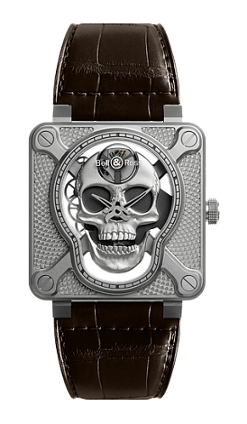 Bell & Ross Aviation BR 01 LAUGHING SKULL  BR01-SKULL-SK-ST