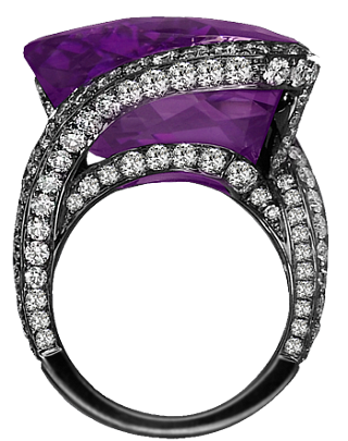 Jacob & Co. Jewelry High Jewelry Amethyst Diamond Ring 91327334