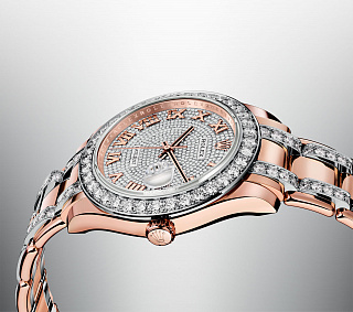 Pearlmaster 39 mm Everose Gold and Diamonds   03