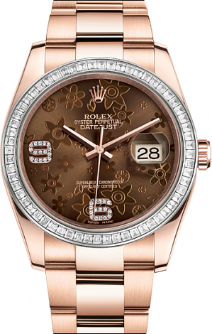 Rolex Datejust 36,39,41 mm Oyster 36 mm Everose gold diamonds 116285bbr-0012