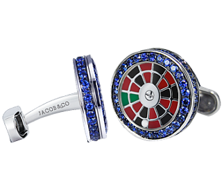 Jacob & Co. Jewelry Men's Cufflinks Sapphire Roulette Wheel Cufflinks 91226289