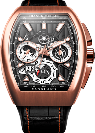 Franck Muller Vanguard Grand Date Rose Gold Orange V 45 CC GD SQT BR O Franck Muller Vanguard Grand Date Rose Gold Orange V 45 CC GD SQT BR O