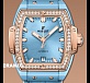 Light Blue Ceramic King Gold Diamonds 39 mm 02