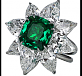 Split Shank Emerald Flower Ring 01