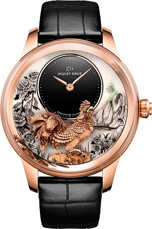 Jaquet Droz Les Ateliers d`Art Petite Heure Minute Relief Rooster J005023282 Jaquet Droz Les Ateliers d`Art Petite Heure Minute Relief Rooster J005023282