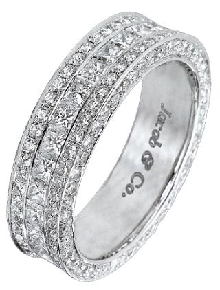 Jacob & Co. Jewelry Men's Rings Round and princess-cut WEDDING band 90606063