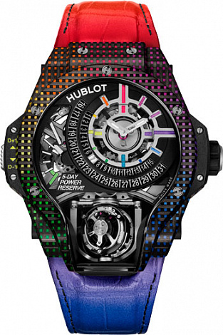 Hublot Masterpiece Tourbillon Bi-Axis Rainbow 3D Carbon 909.QDRB.1120.LR