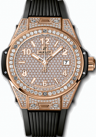 Hublot Big Bang One Click 39 MM King Gold Full Pavé 465.OX.9010.RX.1604