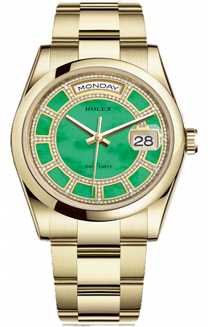 Rolex Day-Date 36 mm Green Jade Carousel Dial 118208-0353