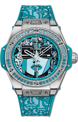 Hublot Big Bang One Click 39 MM Marc Ferrero Steel Turquoise 39 mm 465.SX.1190.VR.1207.LIP19