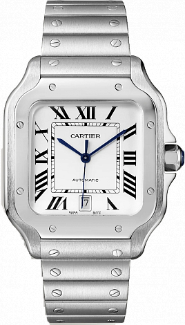 Cartier Santos de Cartier large model,mechanical, Steel,39.8 mm WSSA0018 Cartier Santos de Cartier large model,mechanical, Steel,39.8 mm WSSA0018