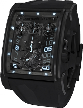 Christophe Claret DUALTOW NIGHTEAGLE Titan Black PVD - aqua marin MTR.CC20A.059 NIGHTEAGLE