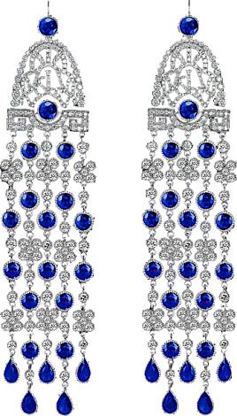 Jacob & Co. Jewelry Fine Jewelry Blue Sapphire and Diamond Chandelier Earrings 91327300